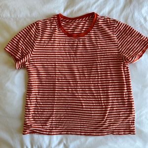 Everlane tshirt in red and white stripes